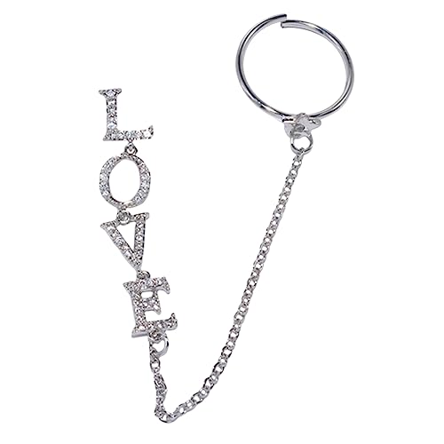 GALPADA Nail Art Kette mit Love Ring Glänzende Maniküre Dekoration Stilvolle Nagel Charms für Kreative Nageldesigns für Partys und Besondere Anlässe GALPADA Nail Art Kette mit Love Ring Glänzende Maniküre Dekoration Stilvolle Nagel Charms für Kreative Nageldesigns für Partys und Besondere Anlässe von GALPADA