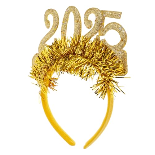 GALPADA Neujahrs Haarreif aus Stoff mit Digitalem Druck Glitzerndes Stirnband Gold für Damen und Mädchen Vielseitig Passend für Haartypen Festliches Party und Silvesteraccessoire GALPADA Neujahrs Haarreif aus Stoff mit Digitalem Druck Glitzerndes Stirnband Gold für Damen und Mädchen Vielseitig Passend für Haartypen Festliches Party und Silvesteraccessoire von GALPADA