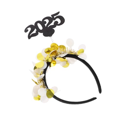 GALPADA Neujahrs Stirnband Goldenes Kopfschmuck für Partys Langlebig und Flexibel für Geburtstagsfeiern und Festliche Anlässe GALPADA Neujahrs Stirnband Goldenes Kopfschmuck für Partys Langlebig und Flexibel für Geburtstagsfeiern und Festliche Anlässe von GALPADA