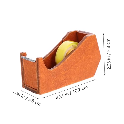 GALPADA Niedlicher Holz Klebebandspender im Tierdesign Tragbarer und Multifunktionaler Tape Cutter Einfacher Tapehalter für Schreibtisch Dekorativer und Benutzerfreundlicher von GALPADA