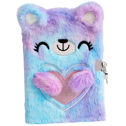 GALPADA Notizbuch mit Plüsch Cover und Schloss Cartoon Bär Tagebuch für Mädchen Kawaii Schreibblock Leicht Tragbar Langlebig zum Geburtstag und Schule GALPADA Notizbuch mit Plüsch Cover und Schloss Cartoon Bär Tagebuch für Mädchen Kawaii Schreibblock Leicht Tragbar Langlebig zum Geburtstag und Schule von GALPADA