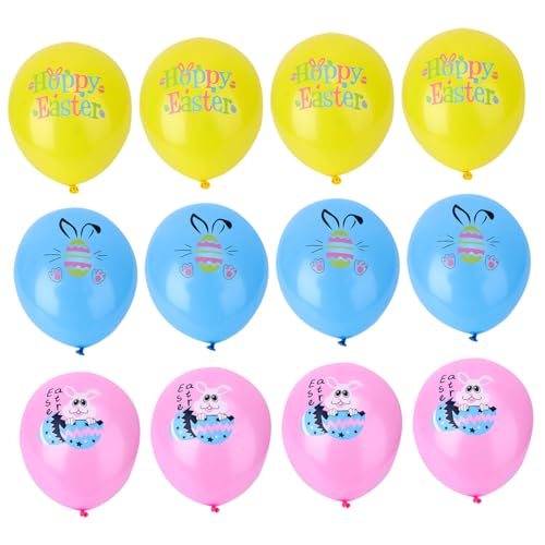 GALPADA Osterei Luftballons Cartoon Druckdesign Für Fröhliche Ostern Feierdekoration Als Heliumballon Für Partys Und Feste von GALPADA