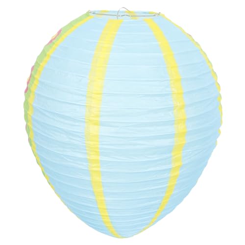 GALPADA Ostereilaterne Pastellpapier Party Dekorationen aus Papierlaternen Blau bunt Oval mit Papier Laternen Mini -Laternen Ei-Laterne große Papierlaterne Mini-Laterne Schmiedeeisen Grün von GALPADA