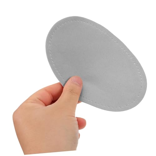 GALPADA Ovaler Ellenbogen Flicken aus Wildlederstoff Selbstklebend Aufnähen Langlebige Reparatur Patches für Kleidung für DIY Kleidungsausbesserung und Sportbekleidung Graue Ellbogen und von GALPADA