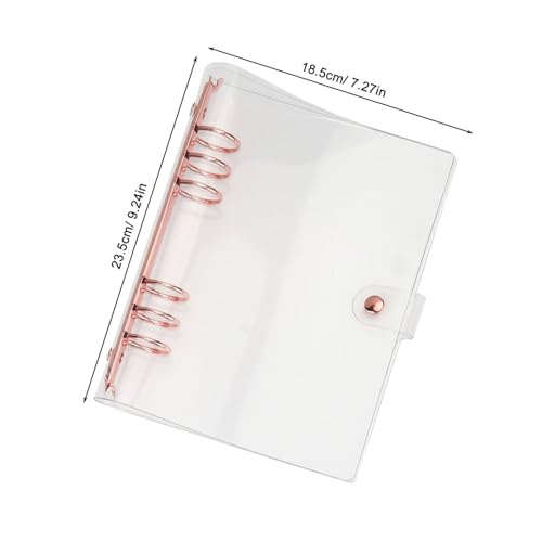 GALPADA PVC Notizbuchhülle Transparent Schutzhülle Roségold Langlebige Klarsichthülle für Notizhefte Vielseitig Einsetzbar Praktischer Schutz für Lose von GALPADA