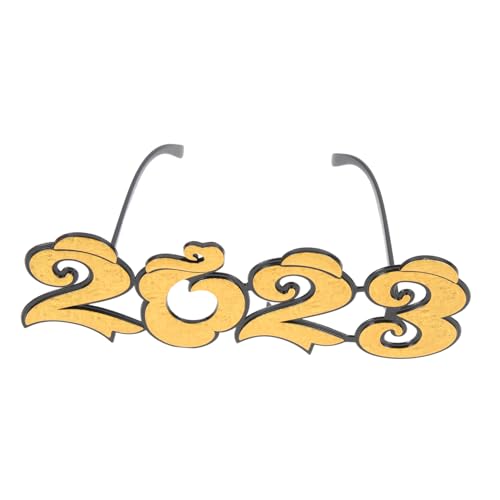 GALPADA Partybrille Goldfarbene Neujahrs Glitzerzahlen Brille Leichtes Langlebiges Design für Silvester Feier und Fotorequisiten Erwachsene von GALPADA