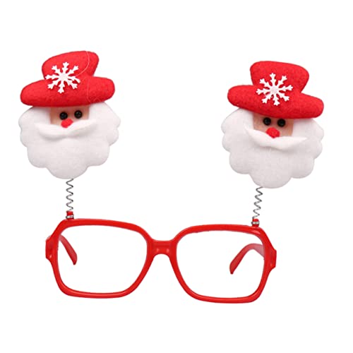 GALPADA Foto-Requisiten Weihnachtsfeier Sonnenbrille Weihnachts-Cartoon-Brille faschingsbrille karnevalsbrille brille für kinder Partyzubehör für Kinder Erwachsener Gläser Kategorie rot von GALPADA