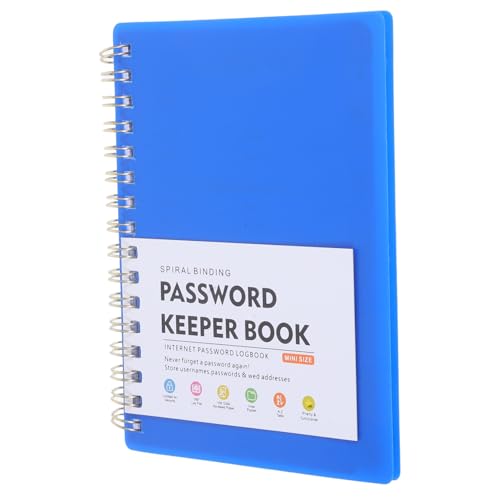 GALPADA Passwort Notizbuch mit Alphabetischen Registerkarten Spiralförmig Gebunden Effizientes Indexsystem für Schnelle Website Adressverwaltung Benutzerfreundliches Schreib und von GALPADA