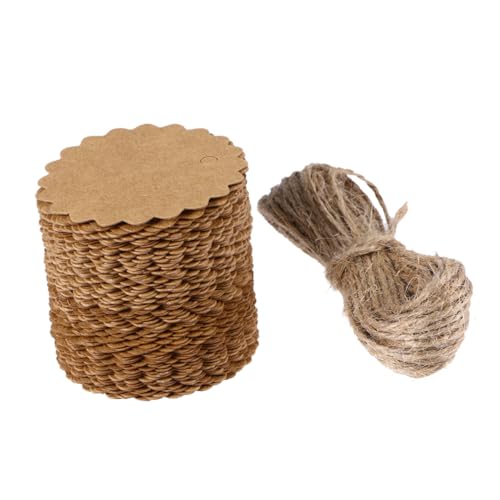 GALPADA Praktische DIY Anhänger aus Braunen Papieretiketten mit Naturjuteschnur Vielseitige Hängende Preisschilder und Gepäckanhänger für Geschenke Feiern und Bastelprojekte GALPADA Praktische DIY Anhänger aus Braunen Papieretiketten mit Naturjuteschnur Vielseitige Hängende Preisschilder und Gepäckanhänger für Geschenke Feiern und Bastelprojekte von GALPADA