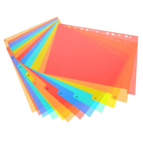 GALPADA Registerkarten Trennblätter aus Robustem PP Material Abnehmbare Bunte Binder Tabs Teiliges für Schnellhefter Notizbücher Ordner und Dokumentenorganisation GALPADA Registerkarten Trennblätter aus Robustem PP Material Abnehmbare Bunte Binder Tabs Teiliges für Schnellhefter Notizbücher Ordner und Dokumentenorganisation von GALPADA
