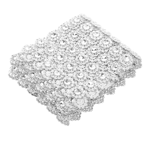 GALPADA Reihiges Silberfarbenes Strassband Mesh Ribbon Langlebiges Kunststoff Dekorband für Kleidung Geschenkverpackung und Bastelarbeiten Vielseitiges Bling Diamant Zierband für Kostüme von GALPADA