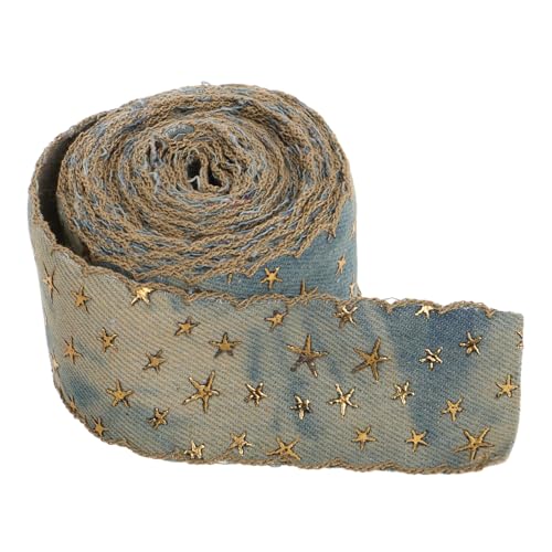 GALPADA Retro Denim Sternband Breit Strukturiertes Vintage Jacquardband für DIY Geschenkbänder Bekleidungszubehör und Kreative Nähprojekte Modischer Look GALPADA Retro Denim Sternband Breit Strukturiertes Vintage Jacquardband für DIY Geschenkbänder Bekleidungszubehör und Kreative Nähprojekte Modischer Look von GALPADA