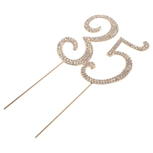GALPADA Rhinestone Nummer Cake Topper für Partys Funkelnde Dekoration für Jubiläumsfeiern und Besondere Anlässe von GALPADA