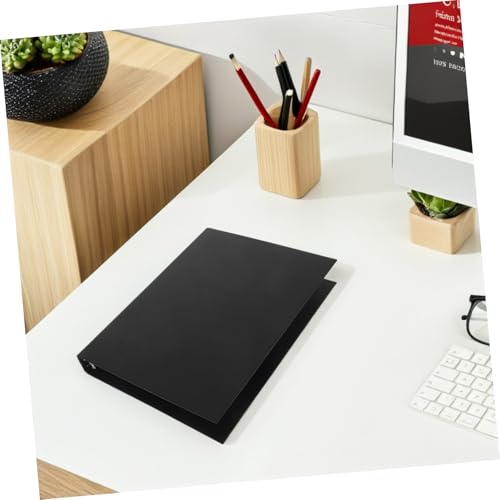 GALPADA Ringbuch Einband aus Schwarzem Kraftpapier Ring Binder Schutzcover Nachfüllbarer Notizbuch Organizer Flexibler Loseblatt Ordner für Büro und Schule von GALPADA