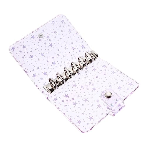 GALPADA Ringbuch Hülle Glitzer Schutzcover mit Sternen Leichtes Kratzfestes PP Notizbuch Cover Tragbare Tagebuch Schutzhülle Staubdicht als für Familie und Freunde von GALPADA