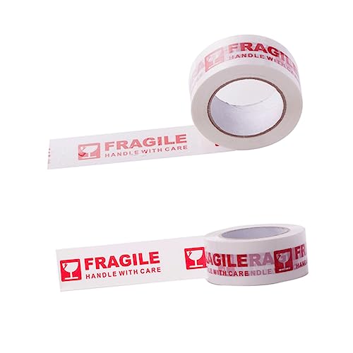 GALPADA Rote Fragile Warning Sticker Selbstklebend Stark Haftendes Warnklebeband für Sichere Verpackung und Versand Lesbare Aufkleber für Zerbrechliche Kartons Geeignet für Umzug und von GALPADA
