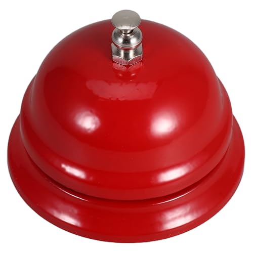 GALPADA Rote Handglocke aus Robustem Legierungsmetall Service Spielklingel für Restaurant Hotel Party und Büro Schnelle Aufmerksamkeit bei Bestellungen und Interaktiven Events von GALPADA