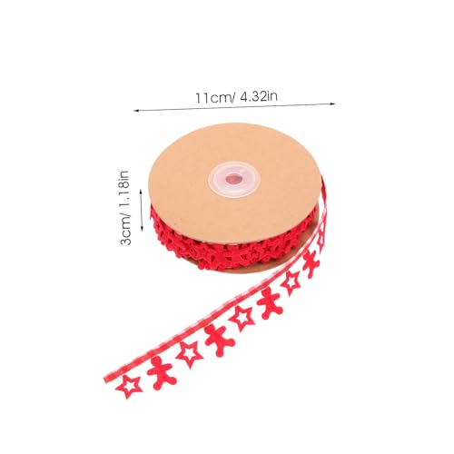 GALPADA Rotes Weihnachtsband mit Stern und Lebkuchenmann Prägung Dickes Langlebiges Geschenkband für DIY Basteln Geschenkverpackung Dekoration von Christbäumen und Festen GALPADA Rotes Weihnachtsband mit Stern und Lebkuchenmann Prägung Dickes Langlebiges Geschenkband für DIY Basteln Geschenkverpackung Dekoration von Christbäumen und Festen von GALPADA