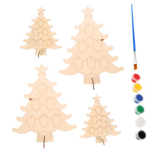 GALPADA Rustikales Teiliges Holz Weihnachtsbaum mit Acrylfarben Unvollendete DIY Holzscheiben für Christbaumschmuck Handbemalbare Holzornamente Wiederverwendbar Glatte Oberfläche GALPADA Rustikales Teiliges Holz Weihnachtsbaum mit Acrylfarben Unvollendete DIY Holzscheiben für Christbaumschmuck Handbemalbare Holzornamente Wiederverwendbar Glatte Oberfläche von GALPADA