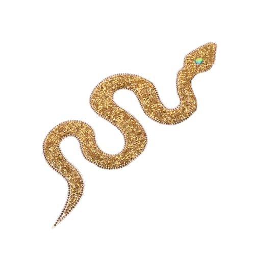 GALPADA Schlangen Applikation zum Aufbügeln Glitzernde Strass Dekoration für Kleidung Taschen Hüte DIY Flicken für Gestaltung Einfach Anzuwenden und Vielseitig von GALPADA