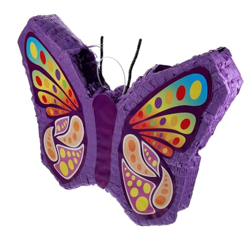 GALPADA Schmetterlings Pinata zum Befüllen mit Süßigkeiten Kreative Geburtstagsdeko für Party und Feier Dekoratives Farbdesign als Gastgeschenk für Fotokulissen von GALPADA