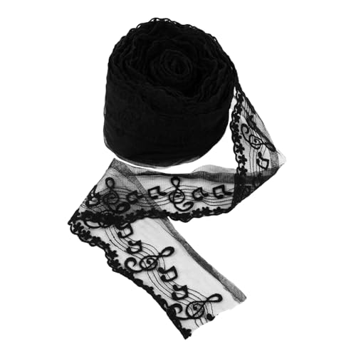 GALPADA Schwarze Spitzenbordüre mit Musiknoten Bestickt Yards Weiche Bequeme Spitzenstoffe für DIY Brautkleider Elegante Rockverzierung und Festliche Kleidung für Hochzeiten und Partys GALPADA Schwarze Spitzenbordüre mit Musiknoten Bestickt Yards Weiche Bequeme Spitzenstoffe für DIY Brautkleider Elegante Rockverzierung und Festliche Kleidung für Hochzeiten und Partys von GALPADA