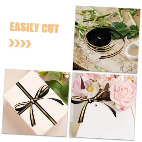 GALPADA Schwarzes Goldbedrucktes Polyester Dekorationsband Breit DIY Geschenkverpackungsband für Abschlussfeiern Tisch und Partydeko Vielseitiges Bastelzubehör GALPADA Schwarzes Goldbedrucktes Polyester Dekorationsband Breit DIY Geschenkverpackungsband für Abschlussfeiern Tisch und Partydeko Vielseitiges Bastelzubehör von GALPADA