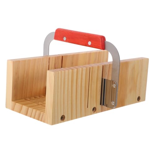 GALPADA Seifenschneider Holz mit Edelstahlmesser Ergonomischer Griff Präzises Schneiden für Handgemachte Seifen Wellenmesser Stabiles Schneidebrett DIY Seifenherstellung von GALPADA