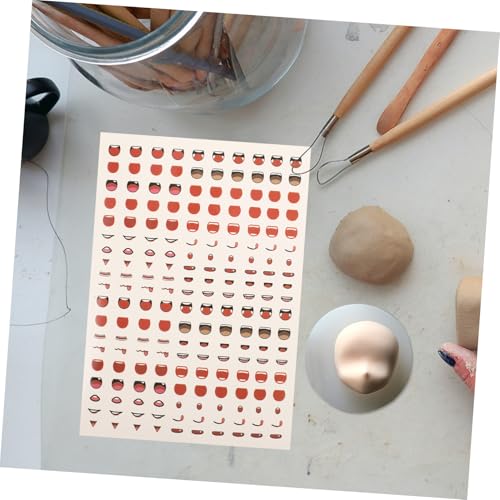 GALPADA Selbstklebende Mundaufkleber Cartoon Sticker für DIY Basteln Langlebige Papiermaterialien Sichere Dekoration Vielseitig Einsetzbar Einfaches Anbringen ohne Kleber Bogen Bunte von GALPADA