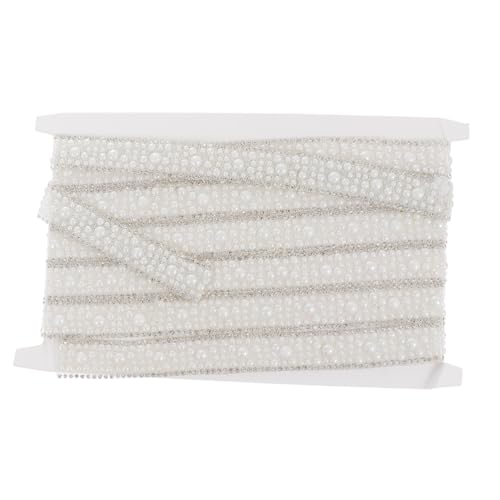 GALPADA Selbstklebendes Resin perlenband Hitzebeständig Langlebiges DIY bastelband für Kleidung Schuhe Taschen Flexible Hochwertiges Perlen webbing für Schmuck Modeaccessoires GALPADA Selbstklebendes Resin perlenband Hitzebeständig Langlebiges DIY bastelband für Kleidung Schuhe Taschen Flexible Hochwertiges Perlen webbing für Schmuck Modeaccessoires von GALPADA