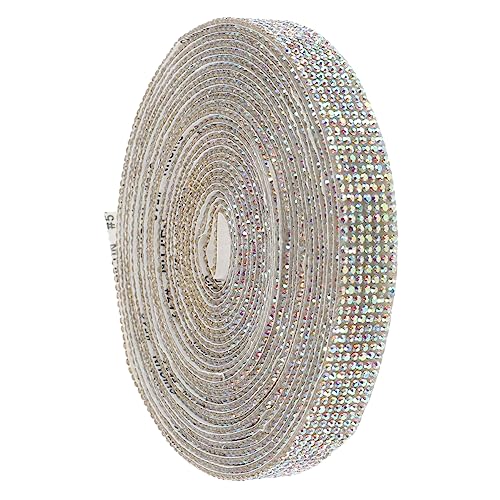 GALPADA Selbstklebendes Strassband Reihig Breit Leichtes Dekorationsband für DIY Basteln Schmuckverzierung Schuhen Taschen Kleidung Glitzerndes Zierband für Handarbeiten von GALPADA