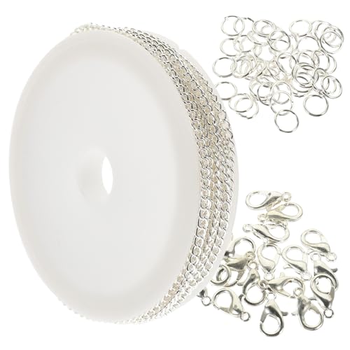GALPADA Silberne DIY Armband Kette mit Robusten Lobster Verschlüssen Langlebiges Eisenmaterial Handgefertigte Schmuckzubehör für Individuelle Armbänder und Halsketten zum Basteln und von GALPADA