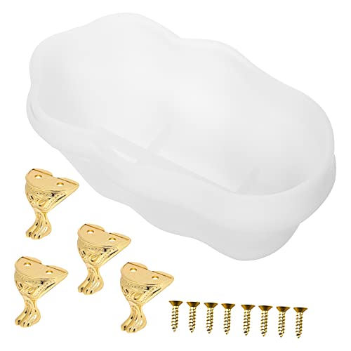 GALPADA Silikon Badewanne Gießform mit Stützbeinen und Schrauben für Epoxidharz Bastelprojekte für Schmuck und Schlüsselanhänger Aufbewahrung Kreative DIY von GALPADA
