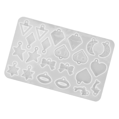 GALPADA Silikon Gießform für Schmuckherstellung mit Herz Stern Schleife Flexible Wiederverwendbare Epoxidharz Formen für Anhänger und Ohrringe DIY Basteln von GALPADA