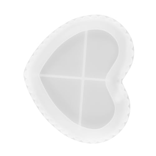 GALPADA Silikonform Love Mold DIY Aufbewahrungsbox Gießform Herzförmige Bastelform für Epoxidharz Resin Schmuck Deko mit Kante für Kerzen und Tablett Leicht Kompakt Vielseitig Verwendbar von GALPADA
