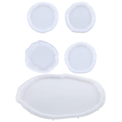 GALPADA Silikonform Unregelmäßige Untersetzer und Ovales Tablett DIY Gießform für Epoxidharz Coaster Casting Tools Hochwertiges Langlebiges Silikon mit Rillen und Kante für Kreative GALPADA Silikonform Unregelmäßige Untersetzer und Ovales Tablett DIY Gießform für Epoxidharz Coaster Casting Tools Hochwertiges Langlebiges Silikon mit Rillen und Kante für Kreative von GALPADA
