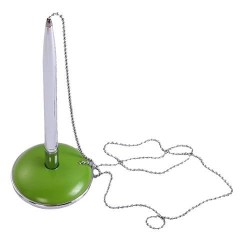GALPADA Stift Unterschreiben Kugelschreiber Logo Multi Schreibtisch Gast Dauerhaft Kettenstifte Graviert Unterschrift Kette Mit Kette Stift Mit Kette Heiraten Für Stiftkette Grün Plastik von GALPADA