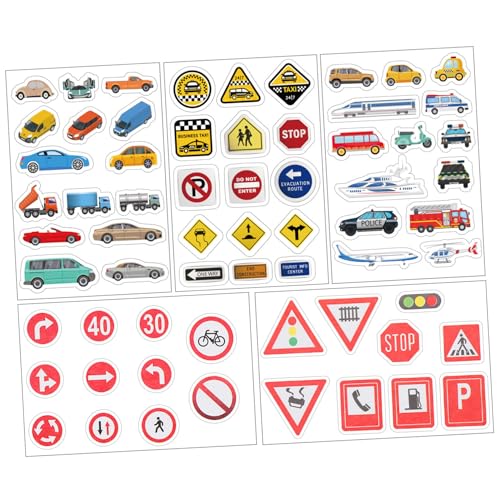 GALPADA Straßenschilder Aufkleber Papieraufkleber mit Verkehrszeichen und Fahrzeugmotiven Sicher Haftend Farbintensiv Vielseitig für Wand und Dekoration Teiliges für Realistische GALPADA Straßenschilder Aufkleber Papieraufkleber mit Verkehrszeichen und Fahrzeugmotiven Sicher Haftend Farbintensiv Vielseitig für Wand und Dekoration Teiliges für Realistische von GALPADA