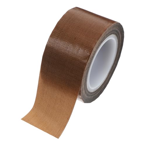 GALPADA Teflonband Klebstoff Wärmeband Wärmeübertragungsband wiederverwendbares klebeband Industrieklebeband Hitzebeständiges Klebeband für Sublimation PTFE-Band Glasfaser Light Brown GALPADA Teflonband Klebstoff Wärmeband Wärmeübertragungsband wiederverwendbares klebeband Industrieklebeband Hitzebeständiges Klebeband für Sublimation PTFE-Band Glasfaser Light Brown von GALPADA