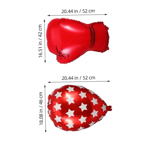 GALPADA Teiliges Boxing Glove Balloons aus Folie mit Roten und Blauen Boxhandschuhen und Sandsäcken Einfache Befüllung Auffällige Wrestling Jungengeburtstagsdeko Wiederverwendbar und von GALPADA
