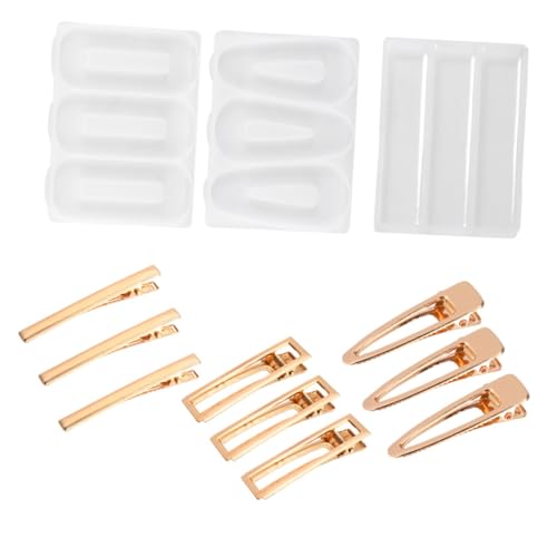 GALPADA Teiliges DIY Haarklammern Silikonform Flexible Wiederverwendbare Epoxidharz Gießformen für Handgemachte Haarspangen Originelles Schmuck Bastelzubehör für Anfänger und von GALPADA