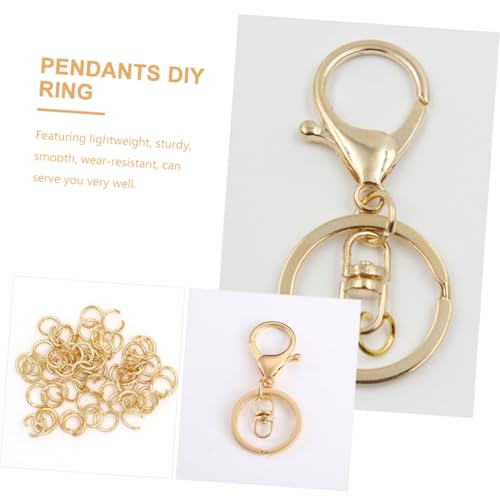 GALPADA Teiliges DIY Schlüsselanhänger mit Karabinerverschlüssen Goldfarbigen Lobster Clasps und Offenen Ringen Langlebig Kompakt und Leicht zum Basteln und Reparieren von Schlüsselketten von GALPADA