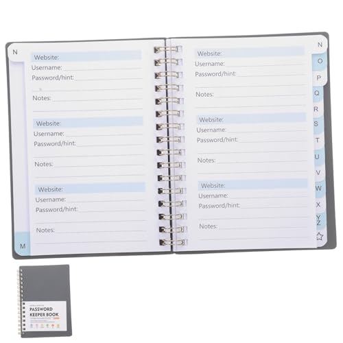 GALPADA Tragbares Passwortbuch mit Alphabetischen Tabs Passwort Organizer für Senioren und Leicht für Schnellen Zugriff Passwörter und Webadressen Design von GALPADA