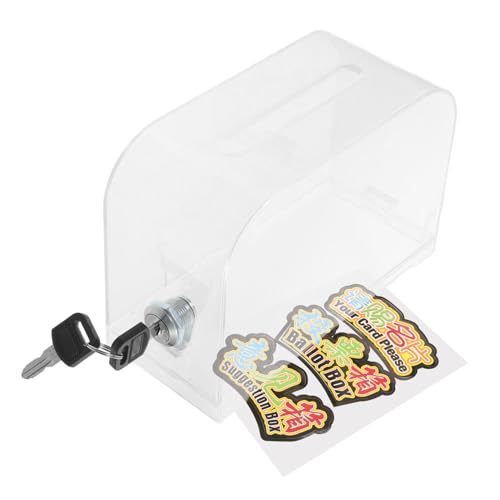 GALPADA Transparente Acryl Kartenbox mit Schloss Große Spenden Vorschlagsbox für Büro und Party Sichere Aufbewahrung für Visitenkarten und Geldgeschenke Vielseitig für Fundraising und von GALPADA