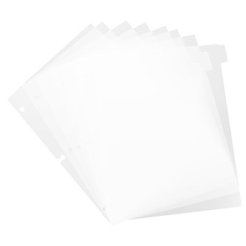 GALPADA Transparente Registerkarten Frosted Trennblätter für Ringordner Lose Divider für Schüler und Büro Langlebige Leichte Einlagen zur Einfachen Organisation GALPADA Transparente Registerkarten Frosted Trennblätter für Ringordner Lose Divider für Schüler und Büro Langlebige Leichte Einlagen zur Einfachen Organisation von GALPADA