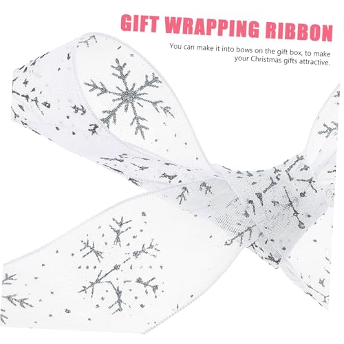 GALPADA Transparente Schneeflocken Geschenkband Polyesterband für Weihnachtsdekoration DIY Geschenkverpackung Schleifenbänder für Boxen und Basteln GALPADA Transparente Schneeflocken Geschenkband Polyesterband für Weihnachtsdekoration DIY Geschenkverpackung Schleifenbänder für Boxen und Basteln von GALPADA