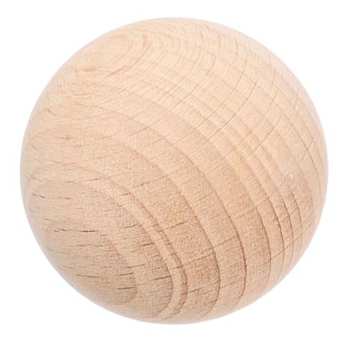 GALPADA Unbehandelte Runde Holzsphere für Familienaktivitäten Robuste Holz Krocketkugel für Gartenunterhaltung und Freizeitspiele im Freien von GALPADA