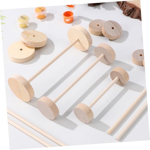 GALPADA Unlackierte Holzräder Holzstäben Bastelzubehör für DIY Modellautos Kreative Einfach zu Bemalen Tragbar Geschenkidee GALPADA Unlackierte Holzräder Holzstäben Bastelzubehör für DIY Modellautos Kreative Einfach zu Bemalen Tragbar Geschenkidee von GALPADA