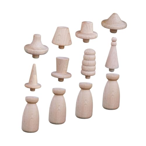 GALPADA Unvollendetes Holzpuppen mit Verschiedene Hüte und Körper für DIY Malerei Bastelarbeiten für Kreative Dekorationen GALPADA Unvollendetes Holzpuppen mit Verschiedene Hüte und Körper für DIY Malerei Bastelarbeiten für Kreative Dekorationen von GALPADA