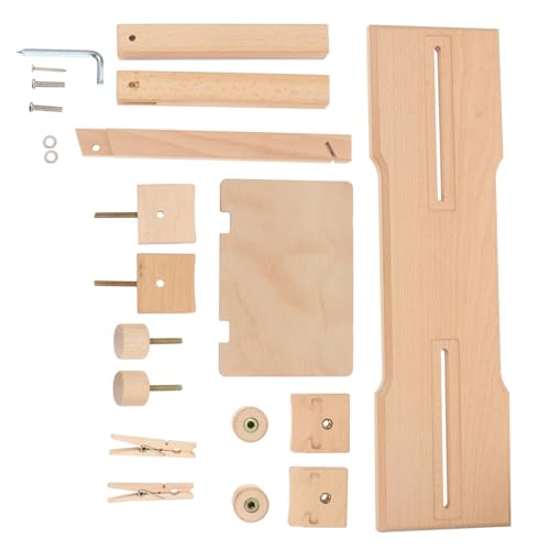 GALPADA Verstellbarer Buchenholz Stickrahmenhalter für Desktop Kreuzstichständer DIY Bastelstickerei Drehbarer Rahmenständer für Handarbeiten und Nähprojekte von GALPADA